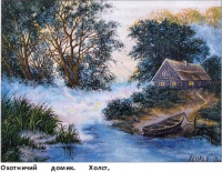 Охотничий домик, холст